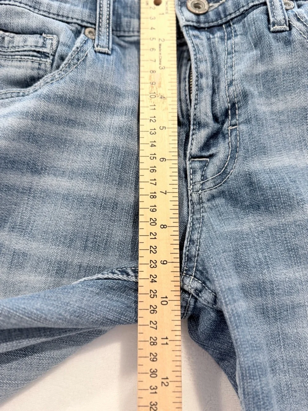BKE Mason Straight Leg Jeans 32x30 Light Wash Stretch Denim